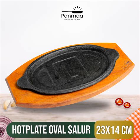 Jual PANMAA Cast Iron Hot Plate Steak Piring Oval Salur Shopee