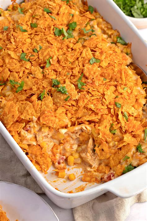 Easy Dorito Chicken Casserole Recipe Insanely Good