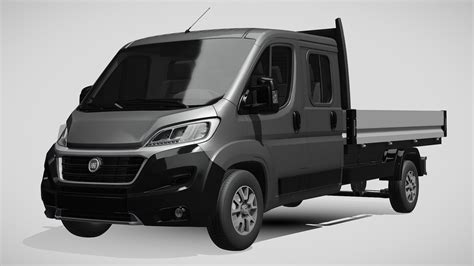 Fiat Ducato Crew Cab Truck Buy Royalty Free D Model By Creator