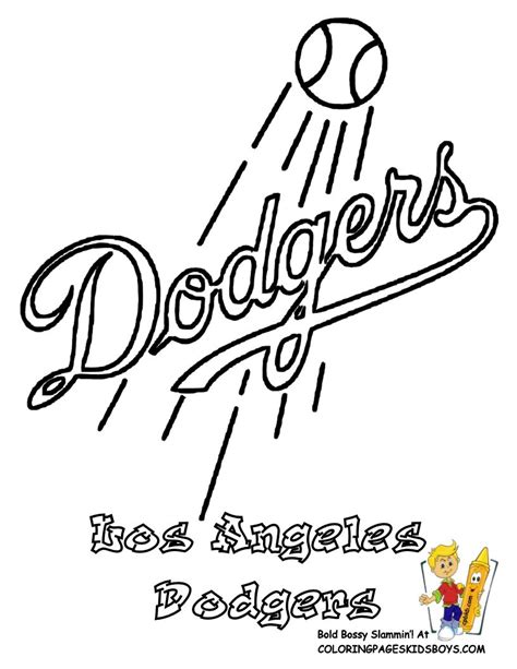 La Dodgers Logo Coloring Page Coloring Pages