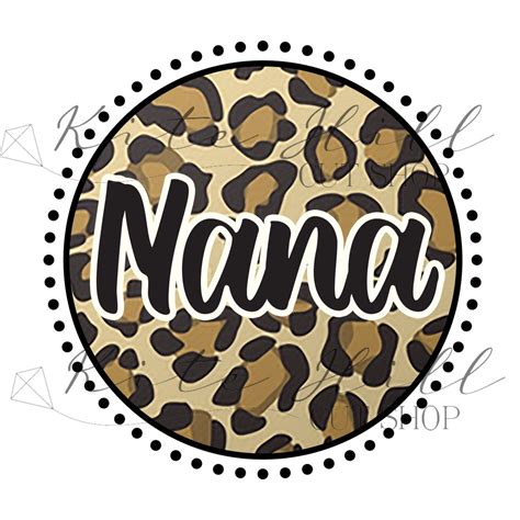 Leopard Nana Sublimation Png Design Download Etsy