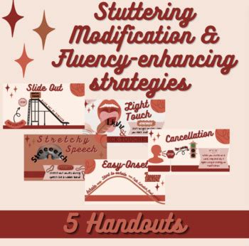 Stuttering Modifications Fluency Enhancing Strategies Handouts By SLP