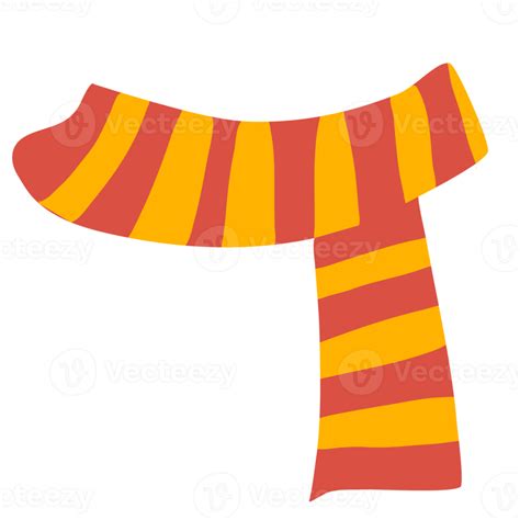 Free red scarf with yellow stripes 11793400 PNG with Transparent Background