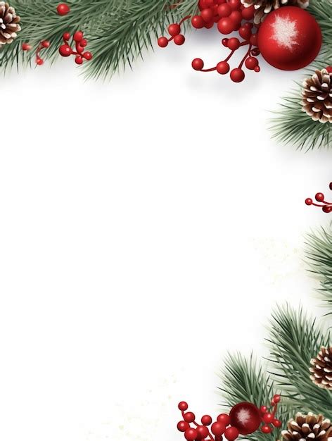 Premium Ai Image Christmas Background With Fir Branches Generative Ai