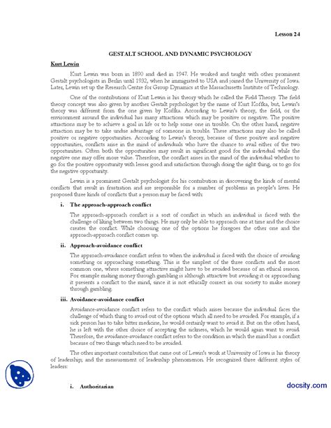 Dynamic Psycology Part 1 History Of Psycology Lecture Handout Docsity