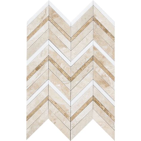 Diana Royal Snow White Paradise Multi Finish Chevron Fusion Marble