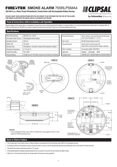 Clipsal Smoke Alarms Instructions | Lipstutorial.org