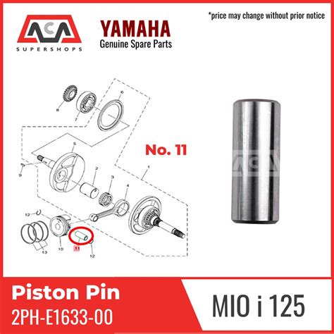 MIO I 125 MIO SOUL I 125 GRAVIS PISTON PIN 2PH E1633 00 YAMAHA