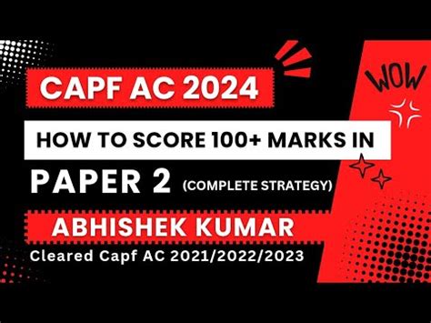 Capf AC 2024 Paper 2 Strategy Capf Paper 2 Sources How To Score 100