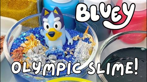 Bluey Olympics Slime Mixing Diy Bluey Crafts Mix The Color Of The