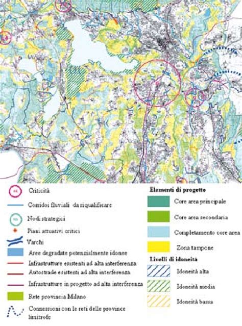 Particolare Della Rete Ecologica Di Varese Stralcio Della Tavola Di