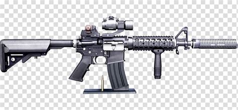 M4 Carbine M16 Rifle Firearm Sniper Weapon Transparent Background Png