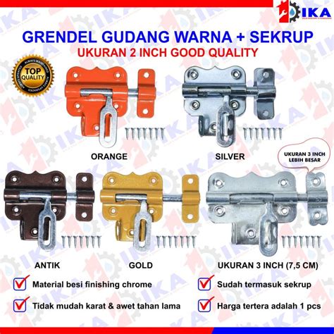 Grendel Gudang Overpall Jumbo Grendle Grendel Pintu Jendela Stainless