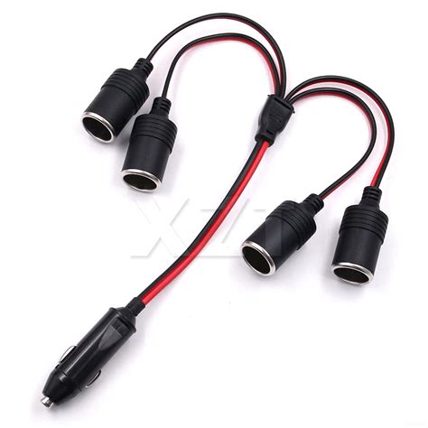 Female Socket Plug Triple Car Cigarette Lighter Splitter High Quality