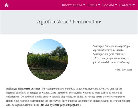 Agroforesterie Permaculture