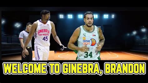 BRANDON ROSSER TO GINEBRA STANDHARDINGER TO TNT ANG USAPAN