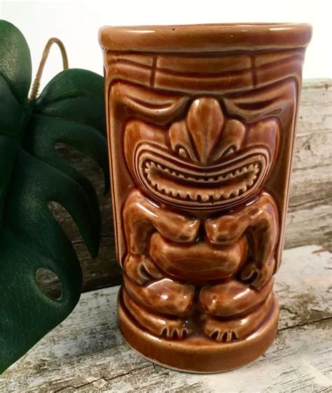 Vintage Retro Tiki Mug Tiki Glass Orchids Of Hawaii R Etsy Tiki