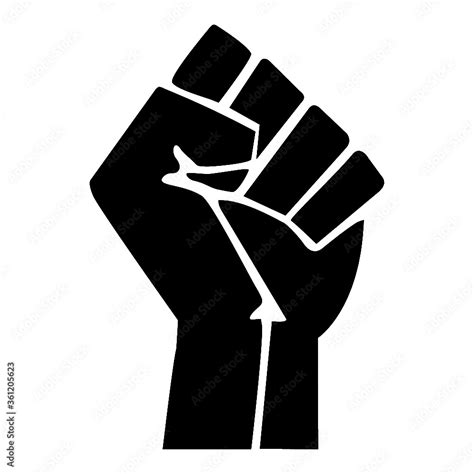 The Raised Fist Symbol Of Solidarity And Support Stock Vektorgrafik