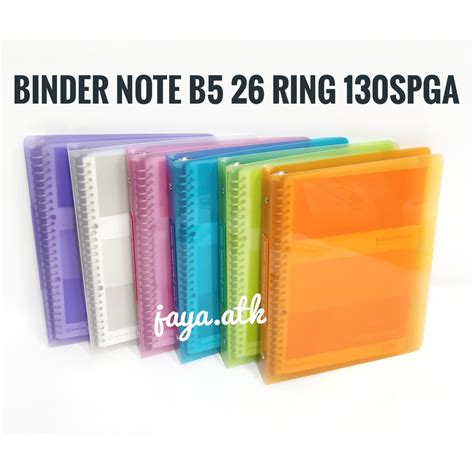 Jual Binder Note B5 26 Ring Map Binder Loose Leaf B5 Warna Transparant