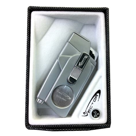 Vector Xcaliber C Chrome Satin Torch Lighter