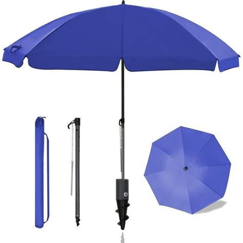 Parasol De Jardin Exterieur Inclinable Kaki Rectangulaire