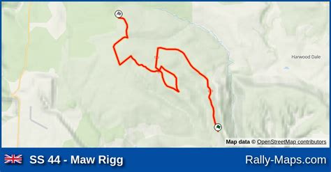 Ss 44 Maw Rigg Stage Map National Breakdown International Rally