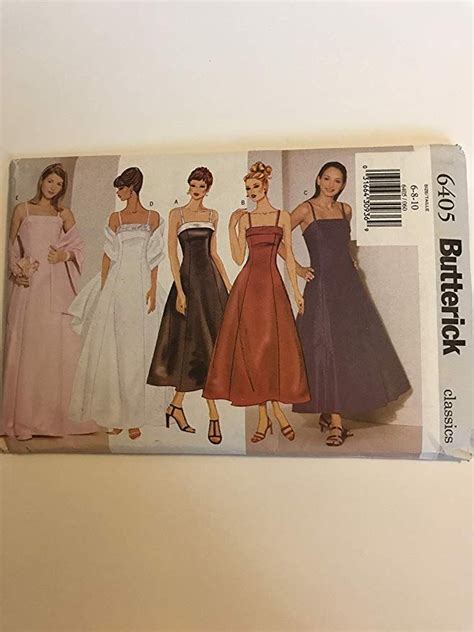 Butterick 6405 Sewing Pattern Makes Misses Bridal Bridesmaid Prom Dresses Size 6 10 In 2022