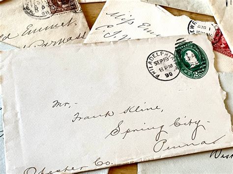 Antique Late S Handwritten Stamped Envelopes Great For Etsy