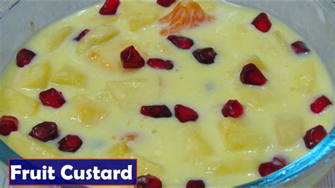 Creamy Fruit Custard Recipe How To Make Fruit Custard Fruit Salad