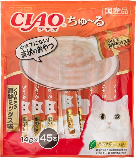 Jp 【jp限定】 Figaro チャオ Ciao 猫用おやつ ちゅ~る とりささみ 海鮮