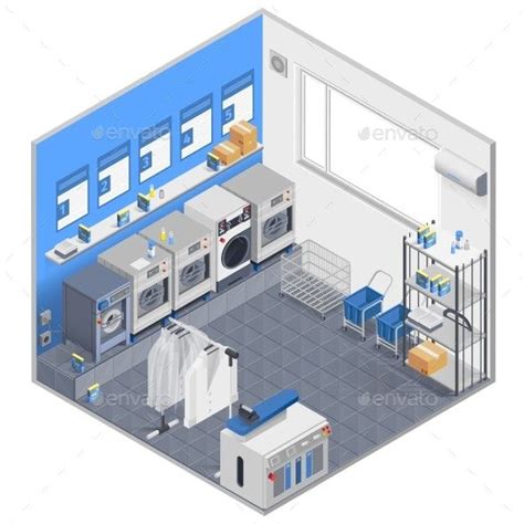 Laundry Isometric Concept By Macrovector Graphicriver Laundry