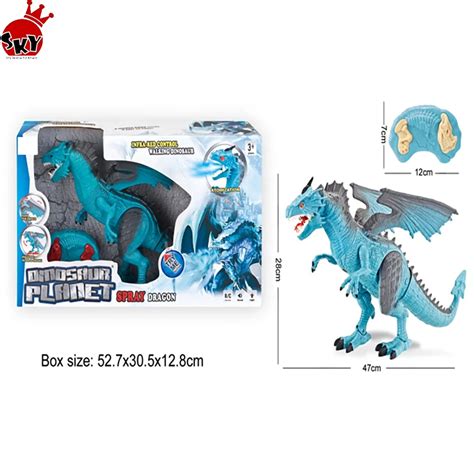 Dinosaurio Operado Por Pilas Planeta Juguete Blue Spray Dragon