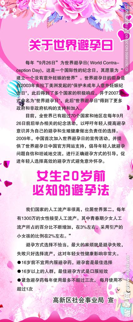 世界避孕日的展架设计图 其他 广告设计 设计图库 昵图网