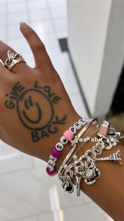 Hand Tatto Inspo Smiley Face Tattoo Bracelets Jewelry Inspo In