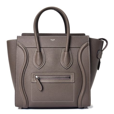 Celine Drummed Calfskin Micro Luggage Souris Fashionphile