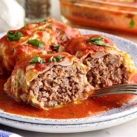 Ground Beef And Rice Stuffed Cabbage Rolls Recipe