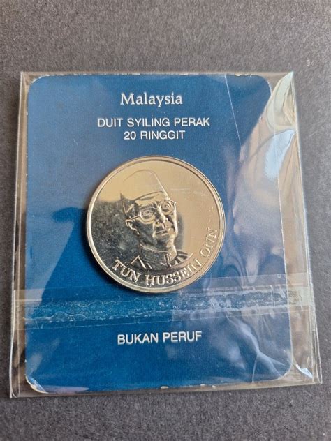 Ringgit Silver Malaysia Currency Twenty Dollars Old Coins Th