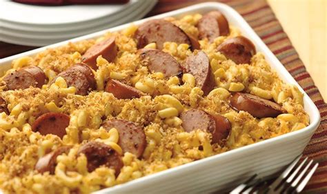 Smoked Sausage With Homemade Macaroni And Cheese Eckrich