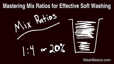 Mastering Mix Ratios for Effective Soft Washing - Wash Basics