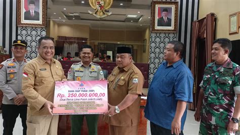 Banjir Agara BNPB Bantu Operasional DSP Rp 250 Juta