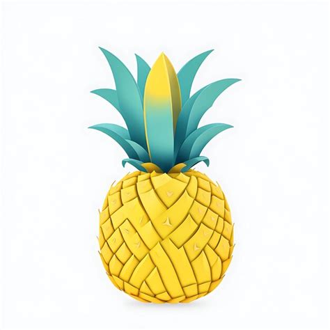 Premium Photo D Pineapple Cartoon Vector Illustration