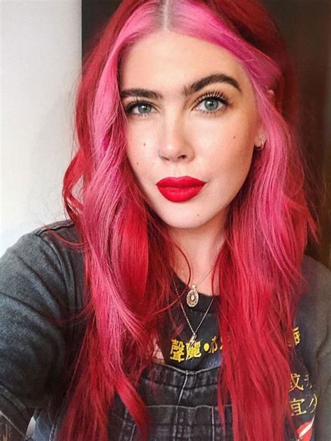 Turn Heads With This Red And Pink Hair Color Ideas