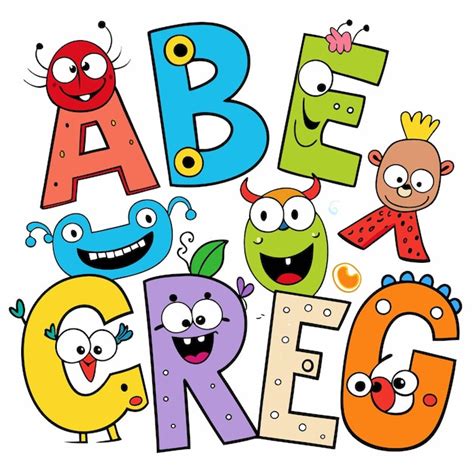 Cartoon Alphabet Letters With Funny Faces Premium Ai Generated Vector