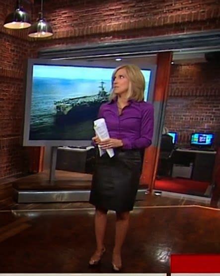 Alisyn Camerota In A Black Leather Skirt Fashion Style Professional