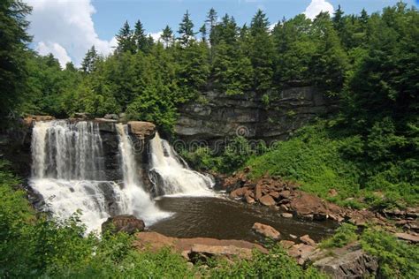 Blackwater Falls, WV, in Winter Horizontal Stock Image - Image of ...