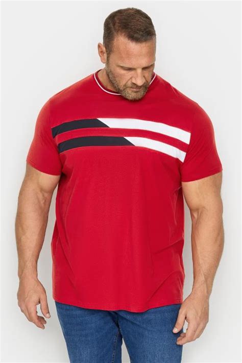 Jack Jones Big Tall Red D Logo Polo Shirt Badrhino