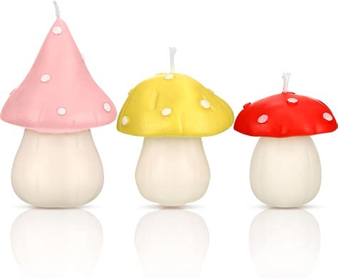 Mtlee 3 Pcs Mushroom Candle Frog Scented Candles T Cute