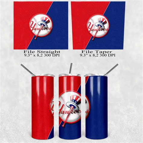 New York Yankees Tumbler Wrap 20oz Skinny Tumbler Straight