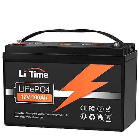 LiTime 12V 100Ah LiFePO4 Batterie 1280Wh Lithium Akku Mit