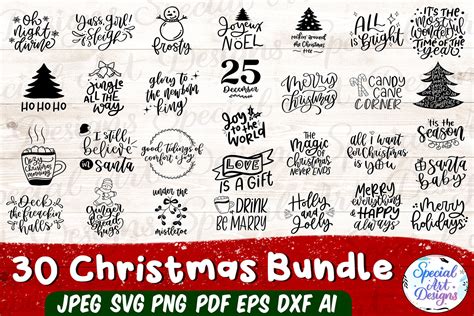 Christmas Svg Bundle Christmas Svg Graphic By Specialartdigitaldesigns · Creative Fabrica